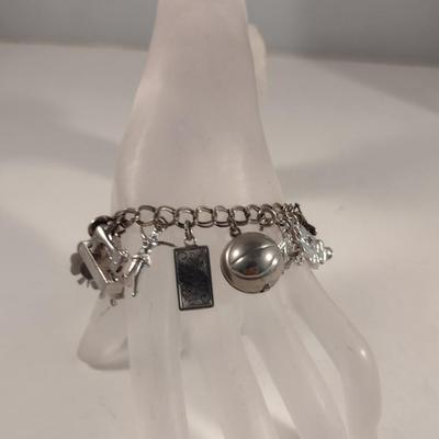 Charm Bracelet- Some Charms are Sterling Silver (#6)