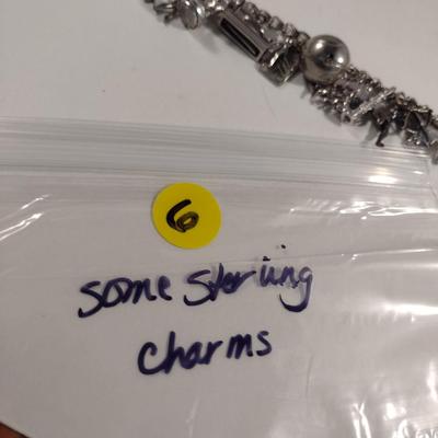 Charm Bracelet- Some Charms are Sterling Silver (#6)