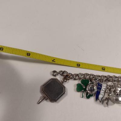 Charm Bracelet- Some Charms are Sterling Silver (#6)