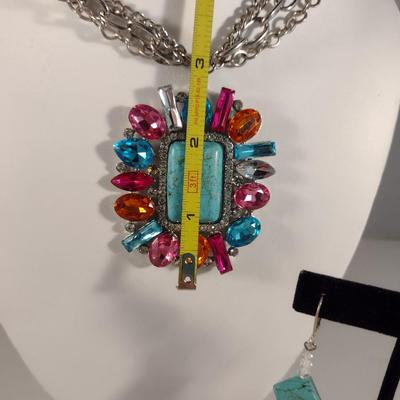 Collection of Chunky Jewelry with Turquoise Accents (#7)