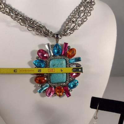 Collection of Chunky Jewelry with Turquoise Accents (#7)