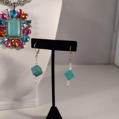 Collection of Chunky Jewelry with Turquoise Accents (#7)