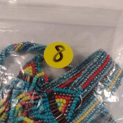 Collection of Hand Crafted Multi-Color Seed Bead Jewelry (#8)