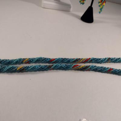 Collection of Hand Crafted Multi-Color Seed Bead Jewelry (#8)