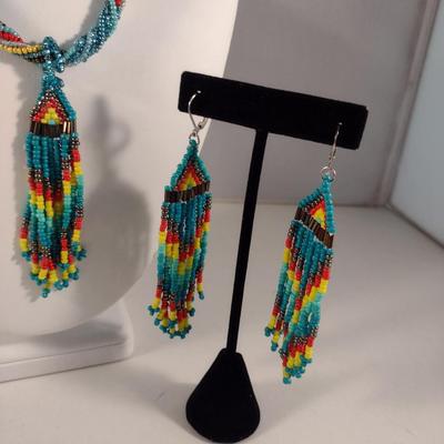 Collection of Hand Crafted Multi-Color Seed Bead Jewelry (#8)