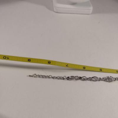 Fashion Jewelry Set with Striking Blue Settings- Necklace, Bracelet, Earrings (#9)