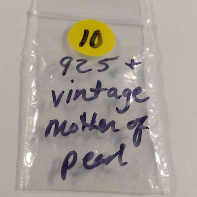 Vintage Mother of Pearl Dangle Earrings (#10)