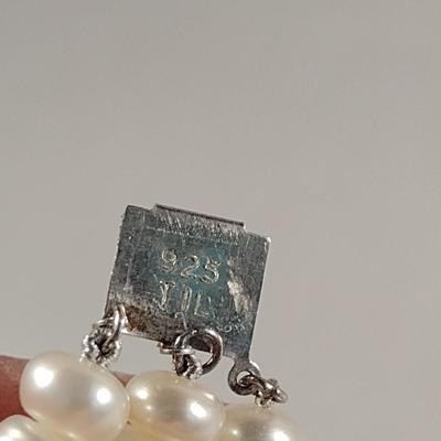 Three Strand Pearl Necklace and Bracelet (#11)