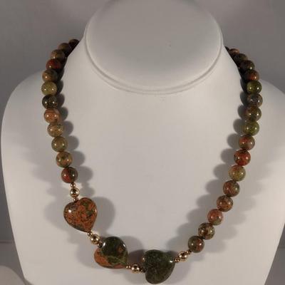 Collection of Natural Stone Jewelry- Necklace, Bracelet, Earrings (#15)