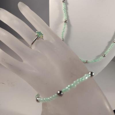 Fashion Jewelry Set- Necklace, Ring, Bracelet, Earrings (#17)