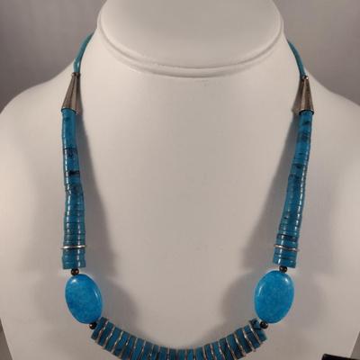 Turquoise Necklace and Earrings (#18)