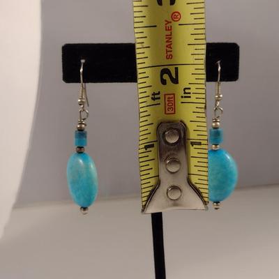 Turquoise Necklace and Earrings (#18)