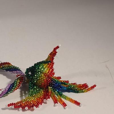 Hummingbird Design Hand Made Multi-Color Seed Bead Jewelry Set (#19)