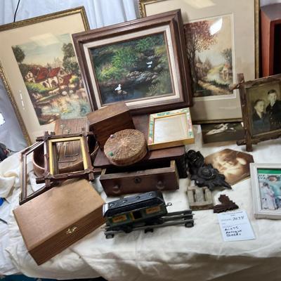 Antique boxes photographs and prints