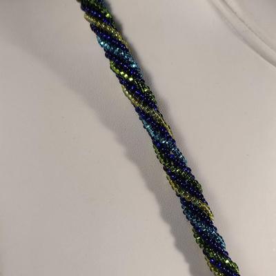 Sea Turtle Design Hand Made Seed Bead Jewelry Set (#21)