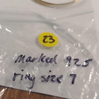 Multicolored Stone Jewelry- Gold Tone Marked 925 (#23)