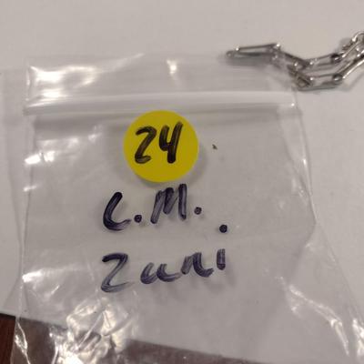 Artisan Created Loretta Maetza Zuni Necklace and Earring Set (#24)