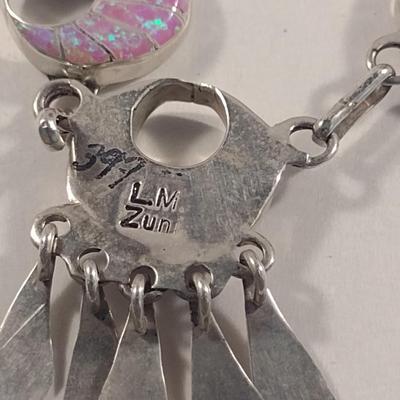 Artisan Created Loretta Maetza Zuni Necklace and Earring Set (#24)