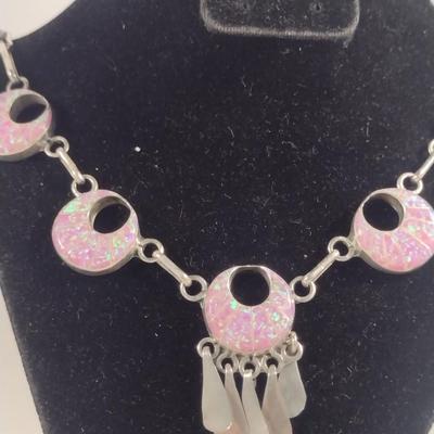 Artisan Created Loretta Maetza Zuni Necklace and Earring Set (#24)