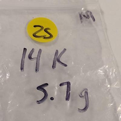 14 Karat Yellow Gold Earrings- 3 Pairs- Approx Total Weight 5.7 Grams (#25)