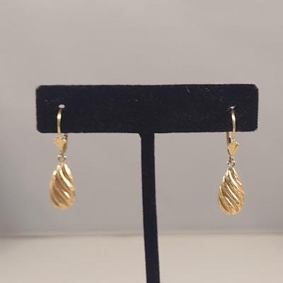 14 Karat Yellow Gold Earrings- 3 Pairs- Approx Total Weight 5.7 Grams (#25)