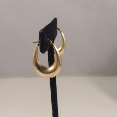 14 Karat Yellow Gold Earrings- 3 Pairs- Approx Total Weight 5.7 Grams (#25)