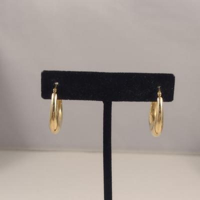 14 Karat Yellow Gold Earrings- 3 Pairs- Approx Total Weight 5.7 Grams (#25)