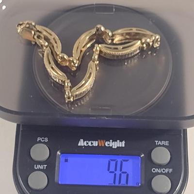 10 Karat Two-Tone Gold Bracelet- Approx Total Weight 9.6 Grams (#28)
