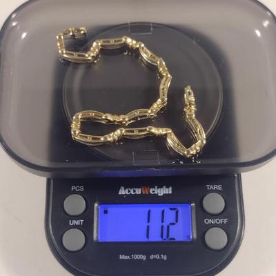 14 Karat Yellow Gold and Stone Bracelet- Approx Total Weight 11.2 Grams (#29)