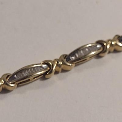 14 Karat Yellow Gold and Stone Bracelet- Approx Total Weight 11.2 Grams (#29)