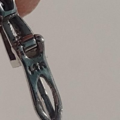 14 Karat White Gold and Stone Bracelet- Approx Total Weight 7.5 Grams (#30)