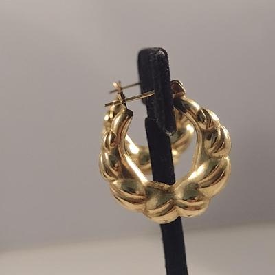 10 Karat Gold Earrings- Two Pairs- Approx Total Weight 5.4 Grams (#31)