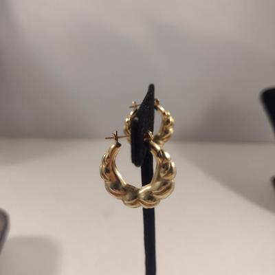 10 Karat Gold Earrings- Two Pairs- Approx Total Weight 5.4 Grams (#31)