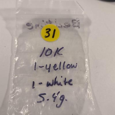 10 Karat Gold Earrings- Two Pairs- Approx Total Weight 5.4 Grams (#31)