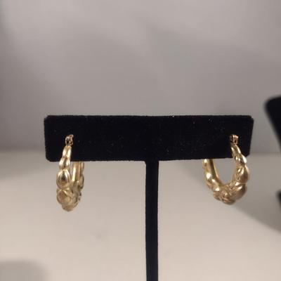 10 Karat Gold Earrings- Two Pairs- Approx Total Weight 5.4 Grams (#31)