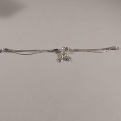 Sterling Silver Heart Design Bracelet- Approx 13.3 Grams (#32)