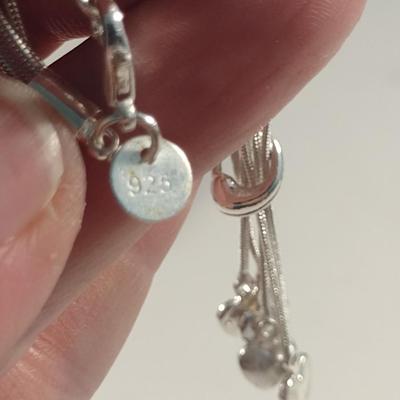 Sterling Silver Heart Design Bracelet- Approx 13.3 Grams (#32)