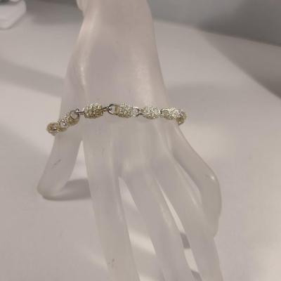 Sterling Silver Bracelet- Approx 12.8 Grams (#33)