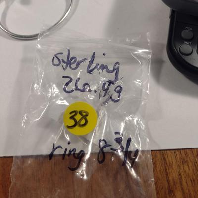 Sterling Silver Teardrop Design Jewelry Set- Necklace, Bangle, Ring, Earrings- (#38)