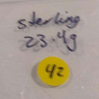 Two Sterling Silver and Turquoise Bangles (#42)