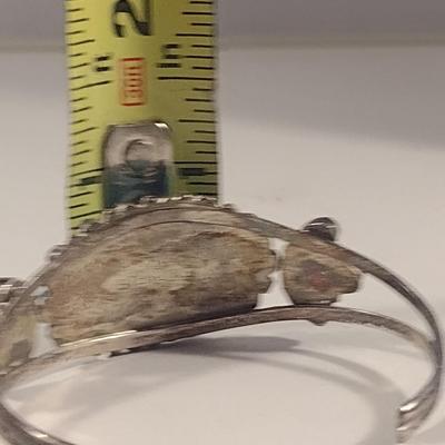 Two Sterling Silver and Turquoise Bangles (#42)