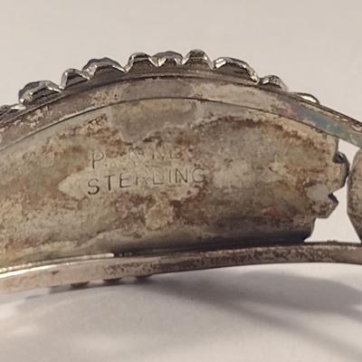 Two Sterling Silver and Turquoise Bangles (#42)