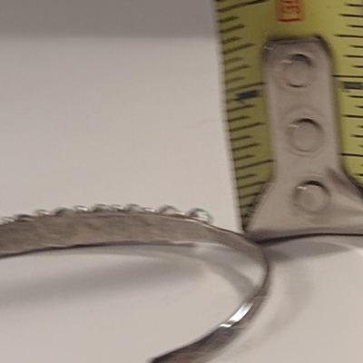 Two Sterling Silver and Turquoise Bangles (#42)