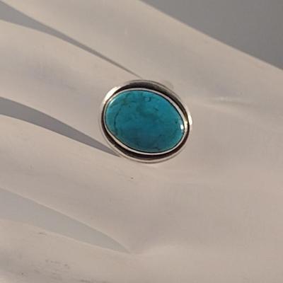 Sterling Silver and Turquoise Ring and Bracelet- Approx Weight 36.6 Grams (#43)