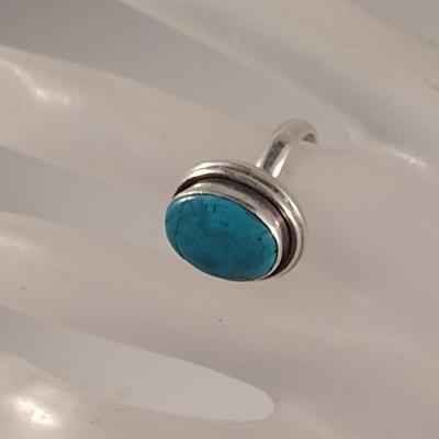 Sterling Silver and Turquoise Ring and Bracelet- Approx Weight 36.6 Grams (#43)