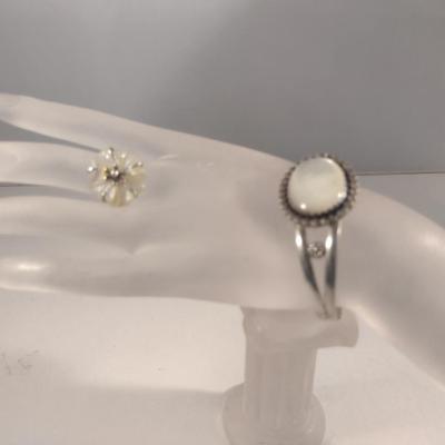 Sterling Silver and Stone Ring and Bangle (#44)