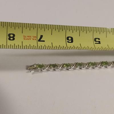 Sterling Silver and Peridot Bracelet (#45)