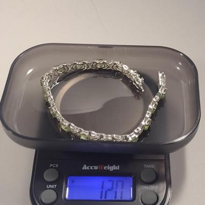 Sterling Silver and Peridot Bracelet (#45)