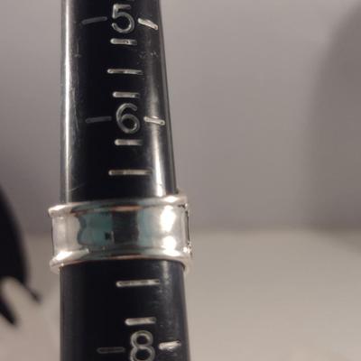 Three Sterling Silver and Stone Rings (#48)