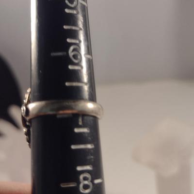 Three Sterling Silver and Stone Rings (#48)